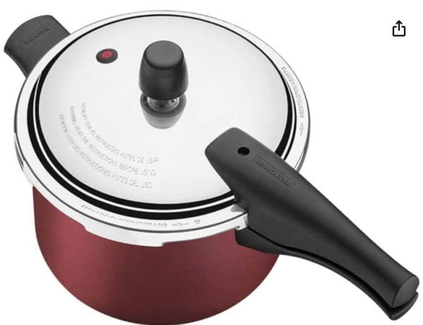 Panela De Pressão Tramontina Vancouver Vermelha 4,5L. - Imagem 4