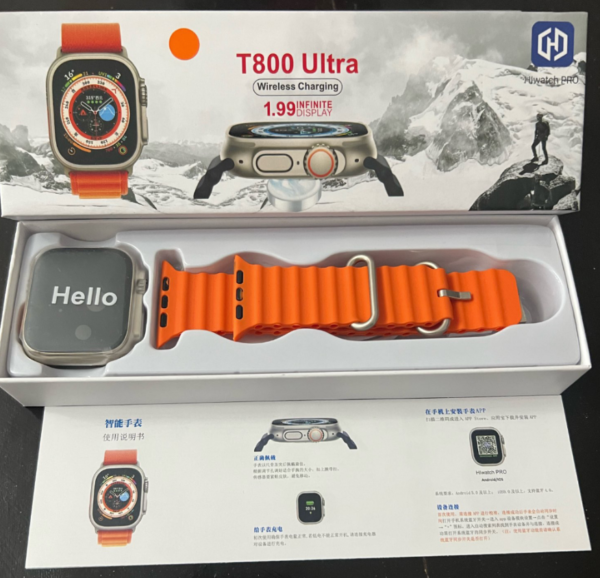 Nova Série 8 Relógio Ultra Smart Watch Esportivo Sem Fio À Prova D'água T800 - Imagem 5